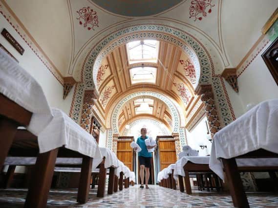Photo: Inside Harrogate's historic Turkish Baths.