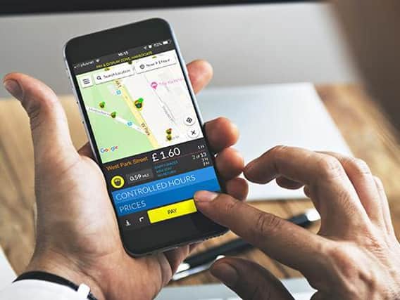 AppyParking works by using sensors to give app users a real-time map of available spaces.