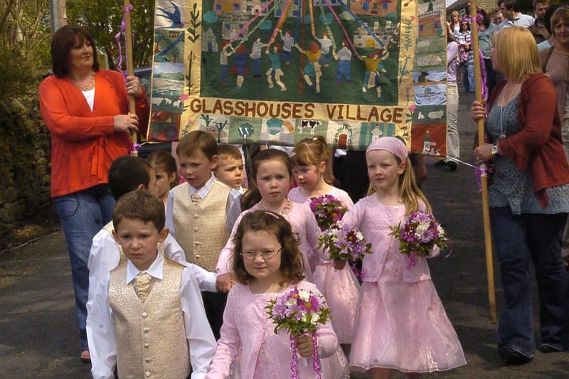 The 2005 parade at Glasshouses May Day gala.