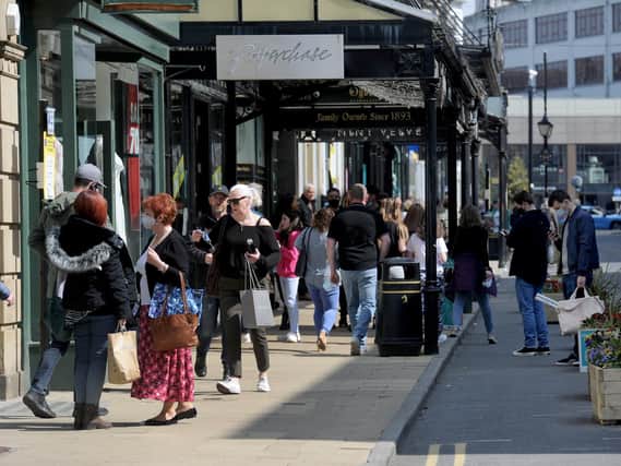 Going on a spending spree - A busy James Street in Harrogate (Picture Gerard Binks)