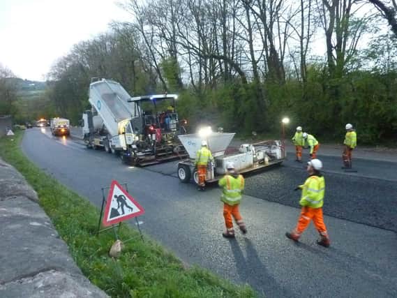 Good progress is being made on the A61 at Almsford Bank in Harrogate on surface repairs.