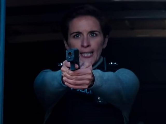 Ted Hastings (Adrian Dunbar), Steve Arnott (Martin Compston) and Kate Flemming (Vicky McClure) all star in the action-packed clip. (BBC)