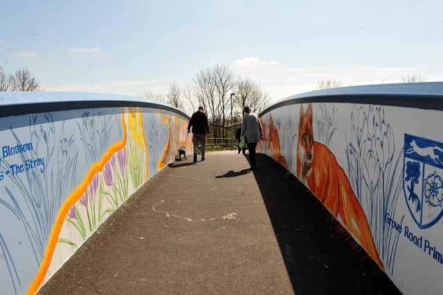 The mural on the Iron Bridge was vandalised just days after it was completed.