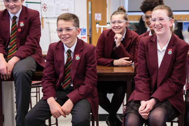 Senior School students enjoying a science class at Harrogate’s Ashville College