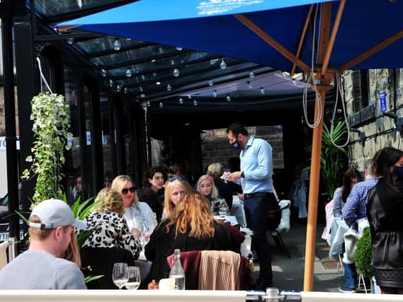 Businesses in the hospitality sector such as William and Victoria's restaurant in Harrogate are keeping their fingers crossed  for better weather. (Picture Gerard Binks)
