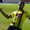 Kevin Lokko impressed for Harrogate Town during last week's victory over title-chasing Cambridge United. Pictures: Matt Kirkham