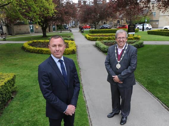 Harrogate District Chamber of Commerce's new chief executive David Simister, left, and the Chamber President, Martin Gerrard.