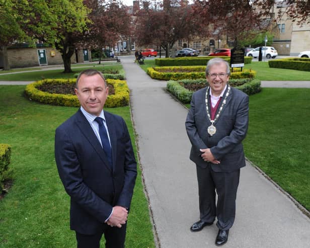 Harrogate District Chamber of Commerce's new chief executive David Simister, left, and the Chamber President, Martin Gerrard.