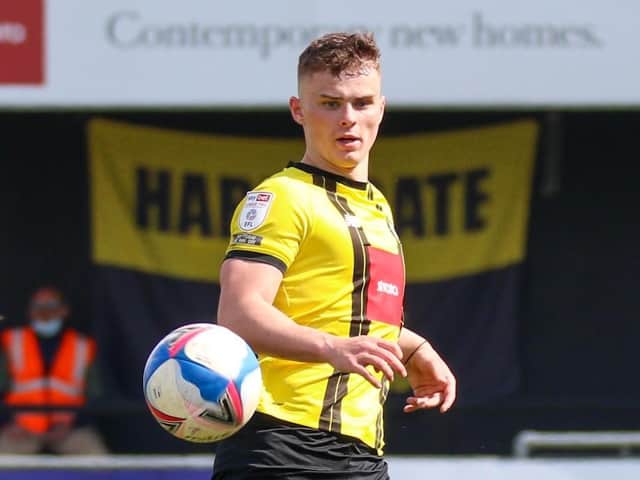 Glasgow Rangers' Josh McPake in action for Harrogate Town. Pictures: Matt Kirkham