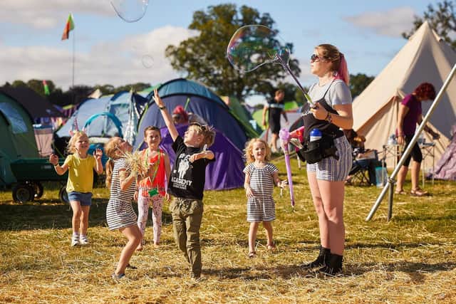 Family-friendly event - Flashback to Deer Shed Festival near Masham in pre-Covid times.