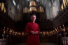 The Dean of Ripon John Dobson pictured at Ripon Cathedral..30th April 2021..Picture by Simon Hulme