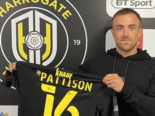 Alex Pattison has signed for Harrogate Town, becoming the club's first signing of the summer transfer window. Picture: Harrogate Town