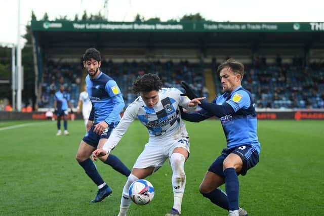 Alex Pattison, right, in action for Wycombe Wanderers against Coventry City. Picture: Getty Images