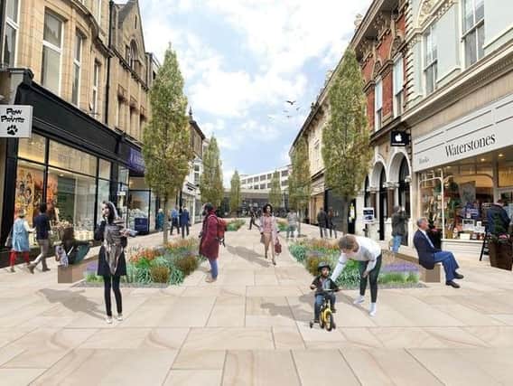How a pedestrianised James Street would look: The latest public consultation in Harrogate found 45% of people were in favour of the full pedestrianisation of James Street while 17% backed a partial pedestrianisation.