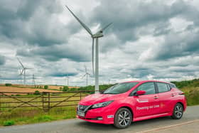 A Northern Powergrid branded electric vehicle supplied by Nissan. The DFES data indicates that there could be 123,000 electric vehicles on Harrogate's roads by 2050