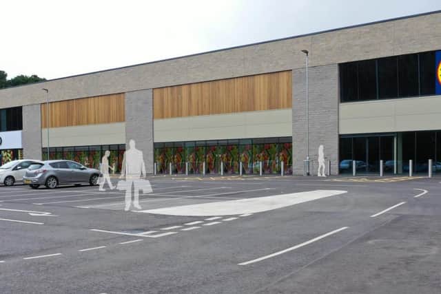 A CGI of the Lidl at St Michael's retail park in Ripon.