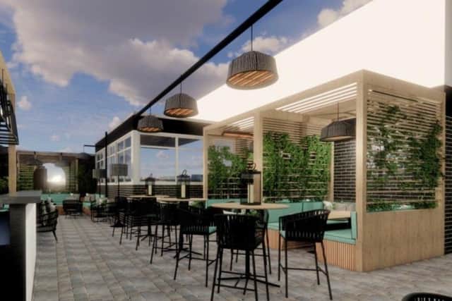 The West Park Hotel’s new all weather terrace in Harrogate has been transformed to include a retractable roof and outdoor bar