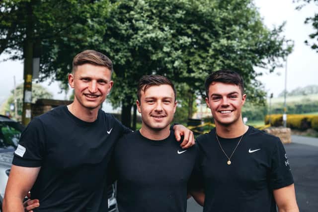 Jeremy Butterfield Henry Bartle and Ollie Ward have completed three marathons in three days in memory of their best friend James Hindmarsh, who passed away earlier this year.