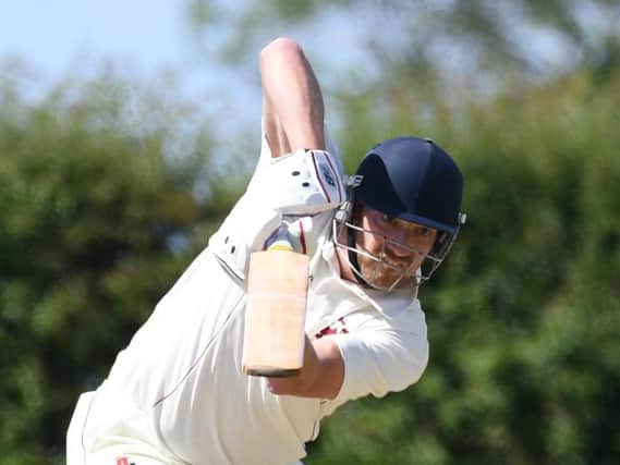Rob Smith hit a half-century for Pannal CC, but couldn't save them from defeat. Picture: Gerard Binks