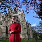 The Dean of Ripon John Dobson pictured at Ripon Cathedral..30th April 2021..Picture by Simon Hulme