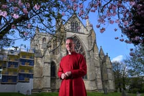 The Dean of Ripon John Dobson pictured at Ripon Cathedral..30th April 2021..Picture by Simon Hulme