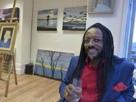 Artist Kevin George who has launched the Harrogate Upstairs Gallery (HUG).