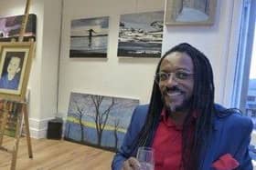 Artist Kevin George who has launched the Harrogate Upstairs Gallery (HUG).