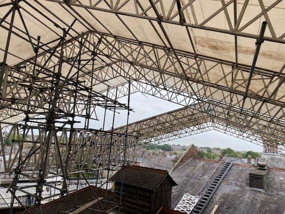 A £1 million project to replace the 120-year-old roof at Harrogate Theatre is progressing well.