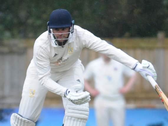 Charlie Swallow shone with both bat and ball but could not save Collingham & Linton from defeat to Beckwithshaw. Picture: Steve Riding