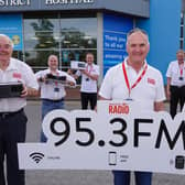 Mark Oldfield and the Harrogate Hospital Radio team celebrate winning the FM licence after a successful petition to Ofcom.