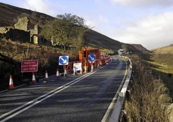 The A59 at Kex Gill has been subject to many landslips.