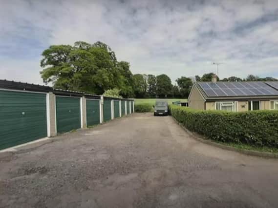 These are the garage blocks at Church Close. Photo: Harrogate Borough Council.