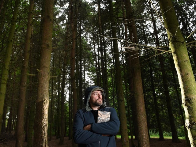 Created during Covid: Award-winning author Rob Cowen with his new book The Heeding. Picture by Gered Binks.