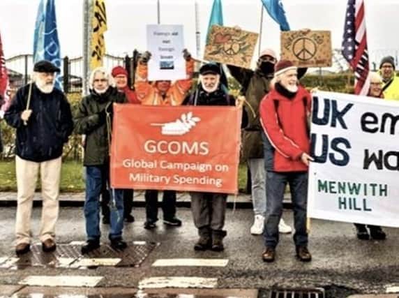 A Menwith Hill protest earlier this year outside the intelligence base to mark the International Day Against Foreign Military Bases. (Picture by Neil Terry Photography)