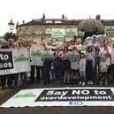 Protesters from Keep The Hammertons Green Action Group who say their small village is being overwhelmed by the scale of new housing developments.