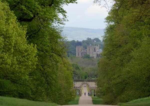 25th May 2021
Harrogate walking feature.
Pictured Studley Royal Deer Park with Ripon Catherdral in the background
Picture Gerard Binks