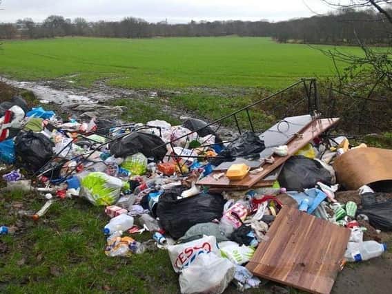 Harrogate Borough Council is responsible for investigating dumped waste and has powers to issue £400 fines.