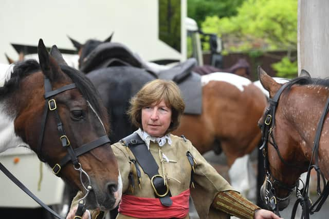 Equistry and The Troop bring history to life as they commemorate the 377 th anniversary of the Battle of Marston Moor. Pictured the group prepare before the ride to the battlefield at Marsden Moor. Picture Gerard Binks