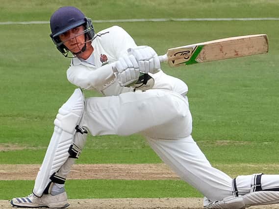 Henry Thompson hit a century as Harrogate CC beat Driffield Town. Picture: Richard Bown