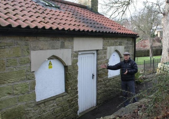 Coun Harry Chapman pictured at the Bath House when it was vandalised in 2019.
