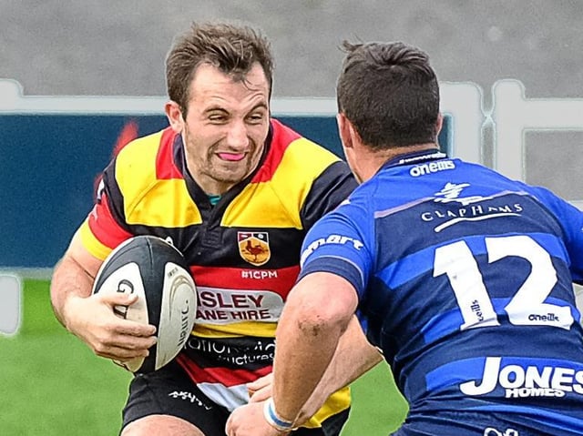Sam Fox in action for Harrogate RUFC. Picture: Richard Bown