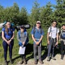 Ashville College's Duke of Edinburgh Gold Award pupils start out on the Stainburn Forest to Blubberhouses part of their expedition.