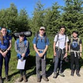 Ashville College's Duke of Edinburgh Gold Award pupils start out on the Stainburn Forest to Blubberhouses part of their expedition.