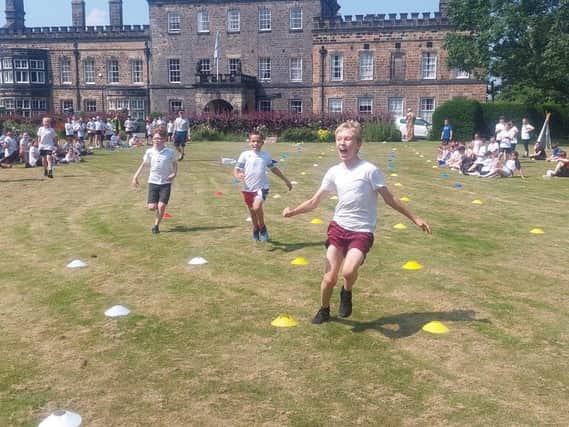 Children and teachers from Grove Road Community Primary School  were able to enjoy sports day in the beautiful gardens of neighbouring Grove House.