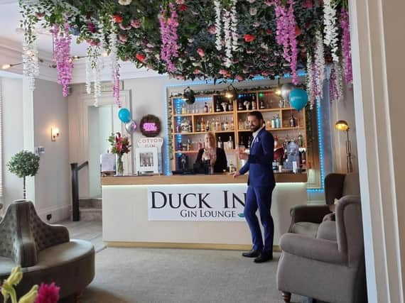 The Duck In’ gin lounge at the iconic St George Hotel in Harrogate.