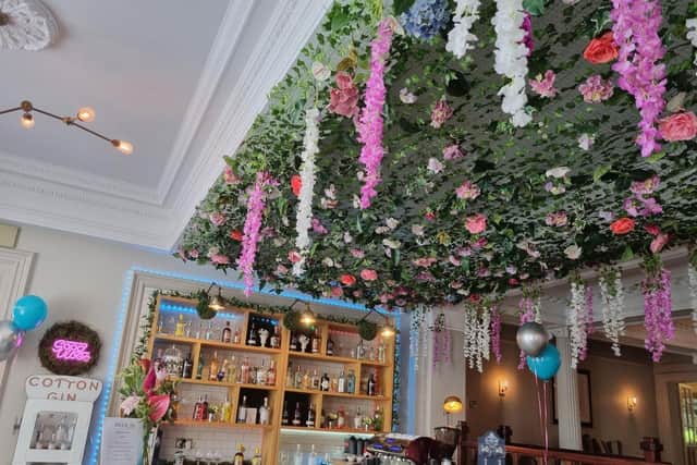 Saying it with flowers - The Duck In, the brand new gin lounge located in The Hotel St George in Harrogate.