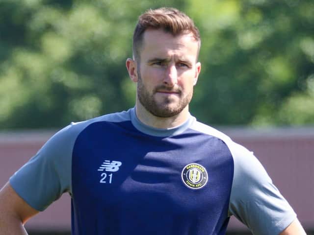 James Belshaw in pre-season training with Harrogate Town earlier this summer. Picture: Matt Kirkham