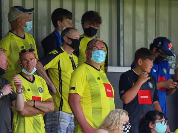 Harrogate Town supporters will be able to return to the EnviroVent Stadium on Sunday. Picture: Matt Kirkham
