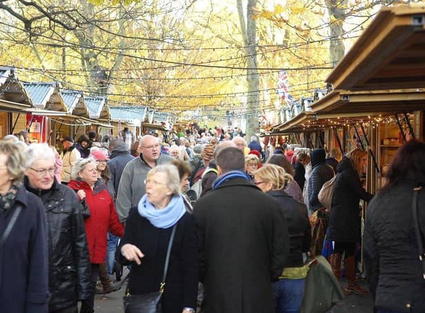 Photo: Harrogate's Christmas markets when the event was last held on Montpellier Hill in 2019.