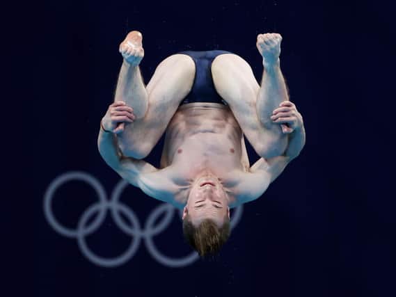 Jack Laugher of Team GB competes in the Men's 3m Springboard preliminary round on day 10 of the Tokyo 2020 Olympic Games. Picture: Getty Images